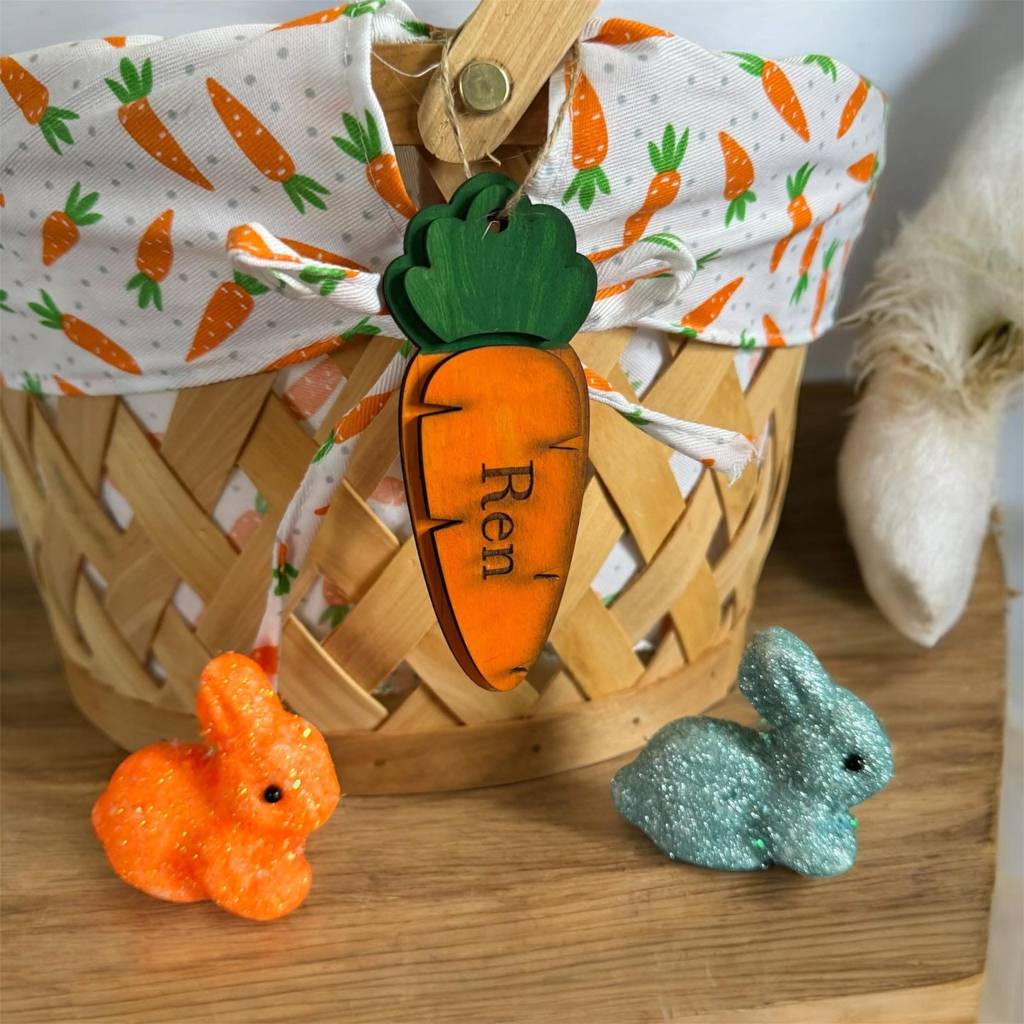 Carrot Easter basket tag