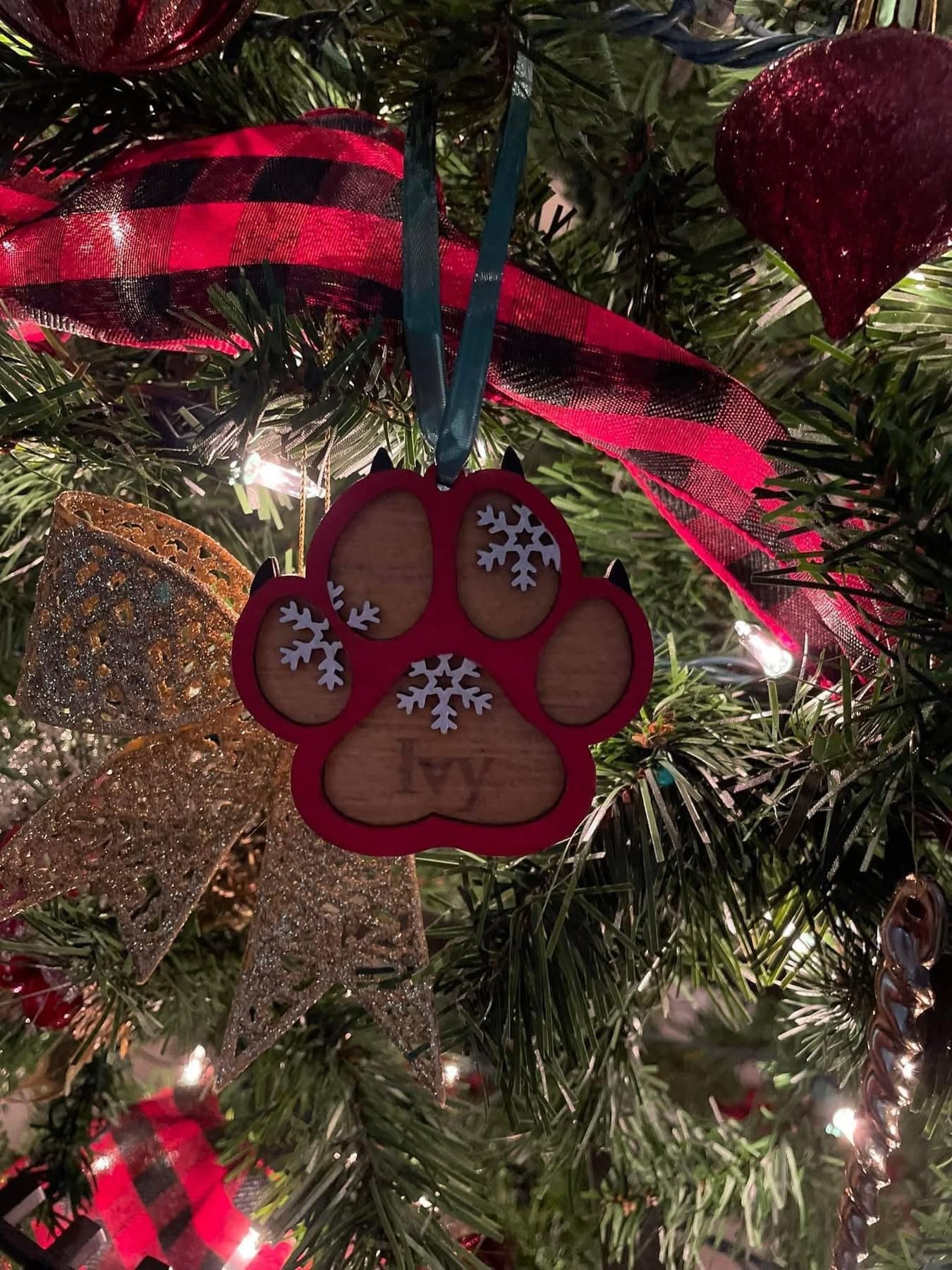 Cat Paw print ornament