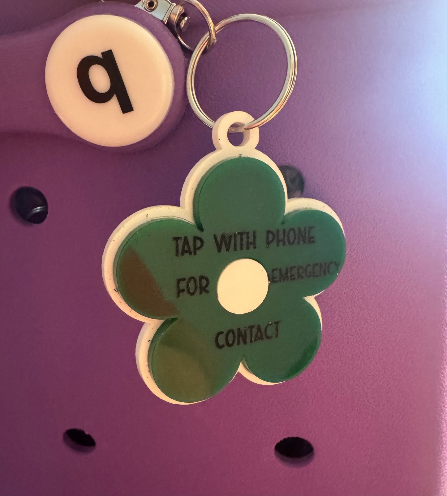 NFC Flower Emergency keychain