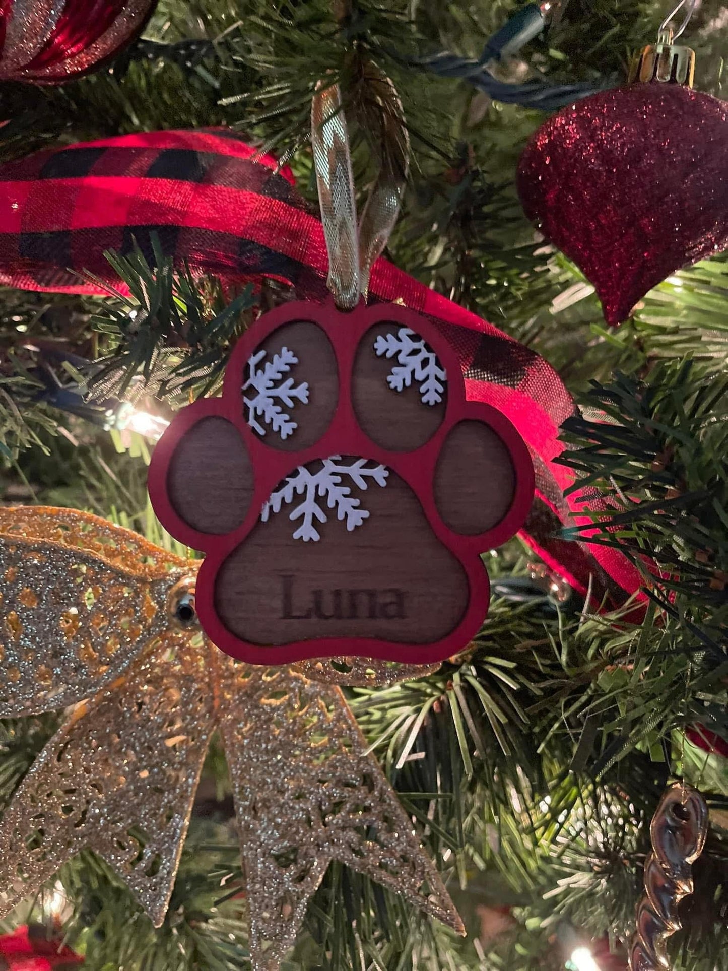 Dog Paw print ornaments
