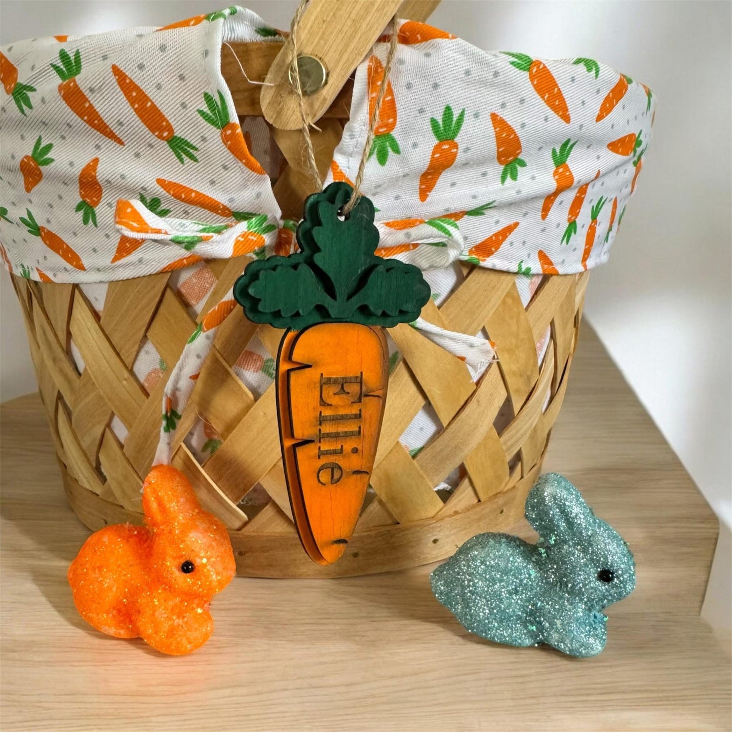 Carrot Easter basket tag