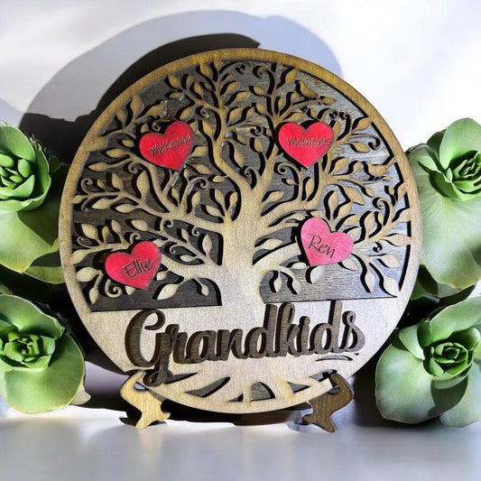 Grandkids tree with stand