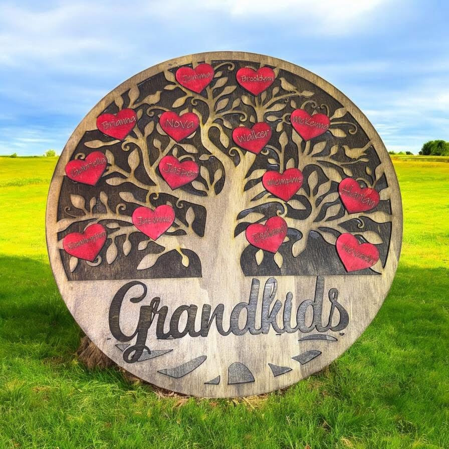 Grandkids tree with hanger