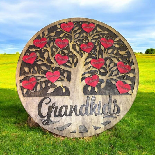 Grandkids tree with hanger
