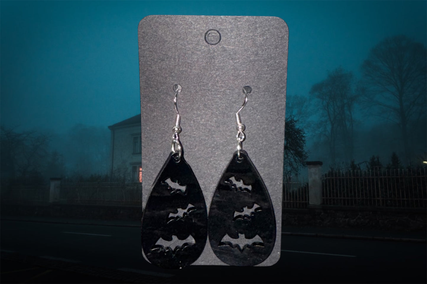 Bat acrylic earrings