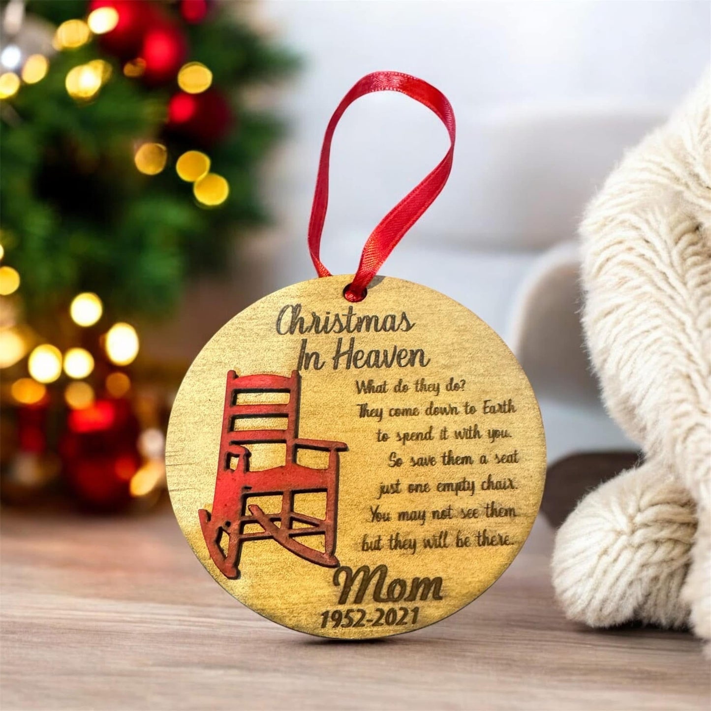 Christmas in heaven ornament