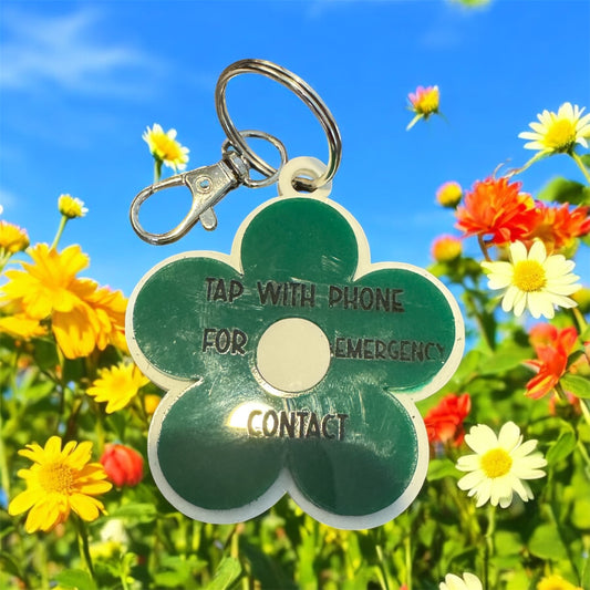 NFC Flower Emergency keychain